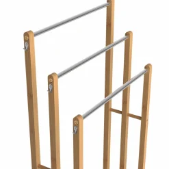 IDMarket Porte serviettes en bambou 3 niveaux* Collection Bambou|Accessoires Salle De Bain