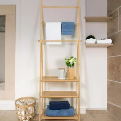 IDMarket Porte serviettes en bambou pour salle de bain* Collection Agencement Magasin|Collection Bambou