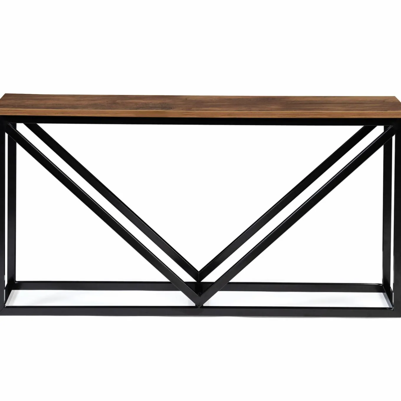 IDMarket Portes bûches intérieur plateau en bois vieilli et métal noir* Accessoires Cheminée|Collection Industrielle