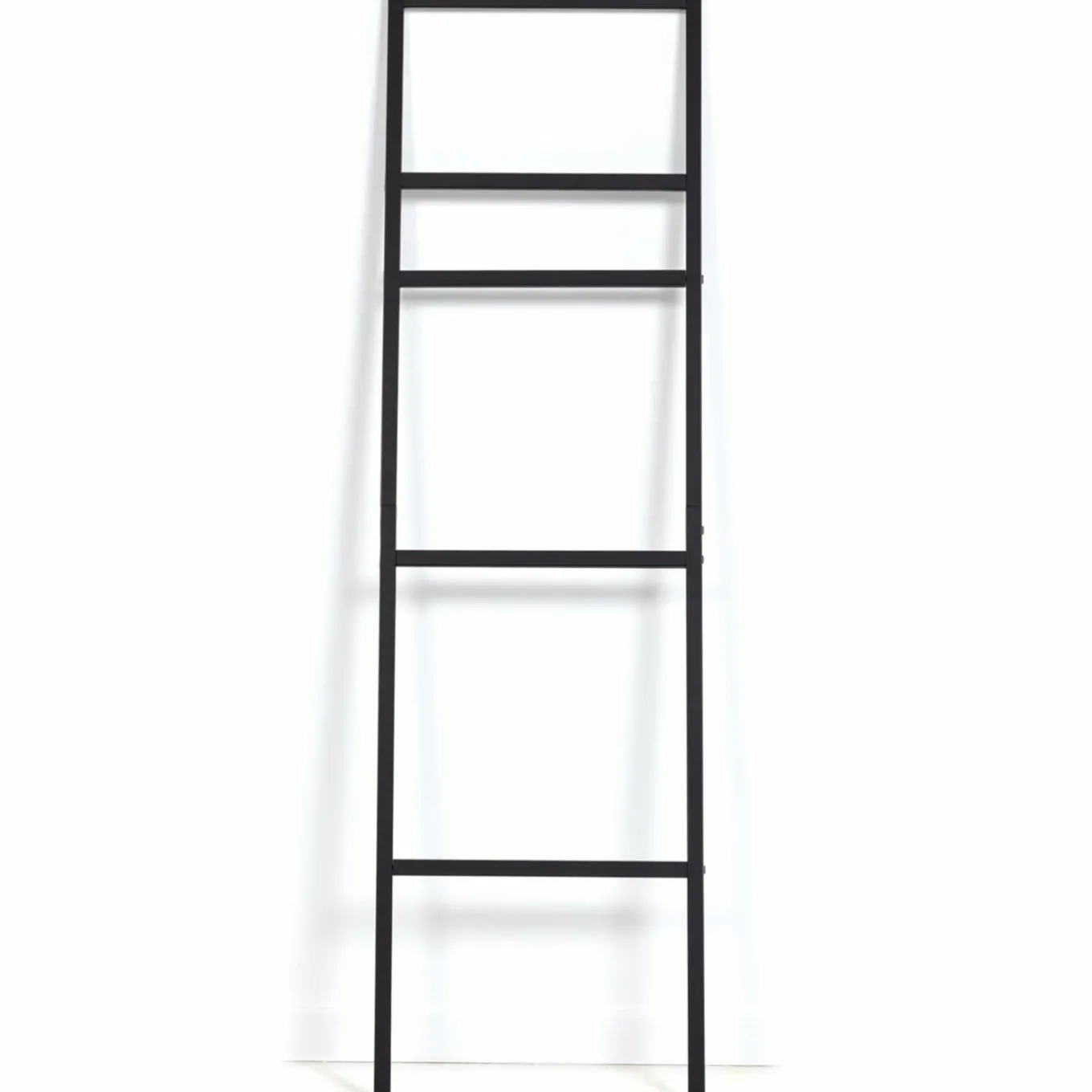 IDMarket Porte-serviettes échelle pour salle de bain en métal noir* Collection Industrielle|Accessoires Salle De Bain