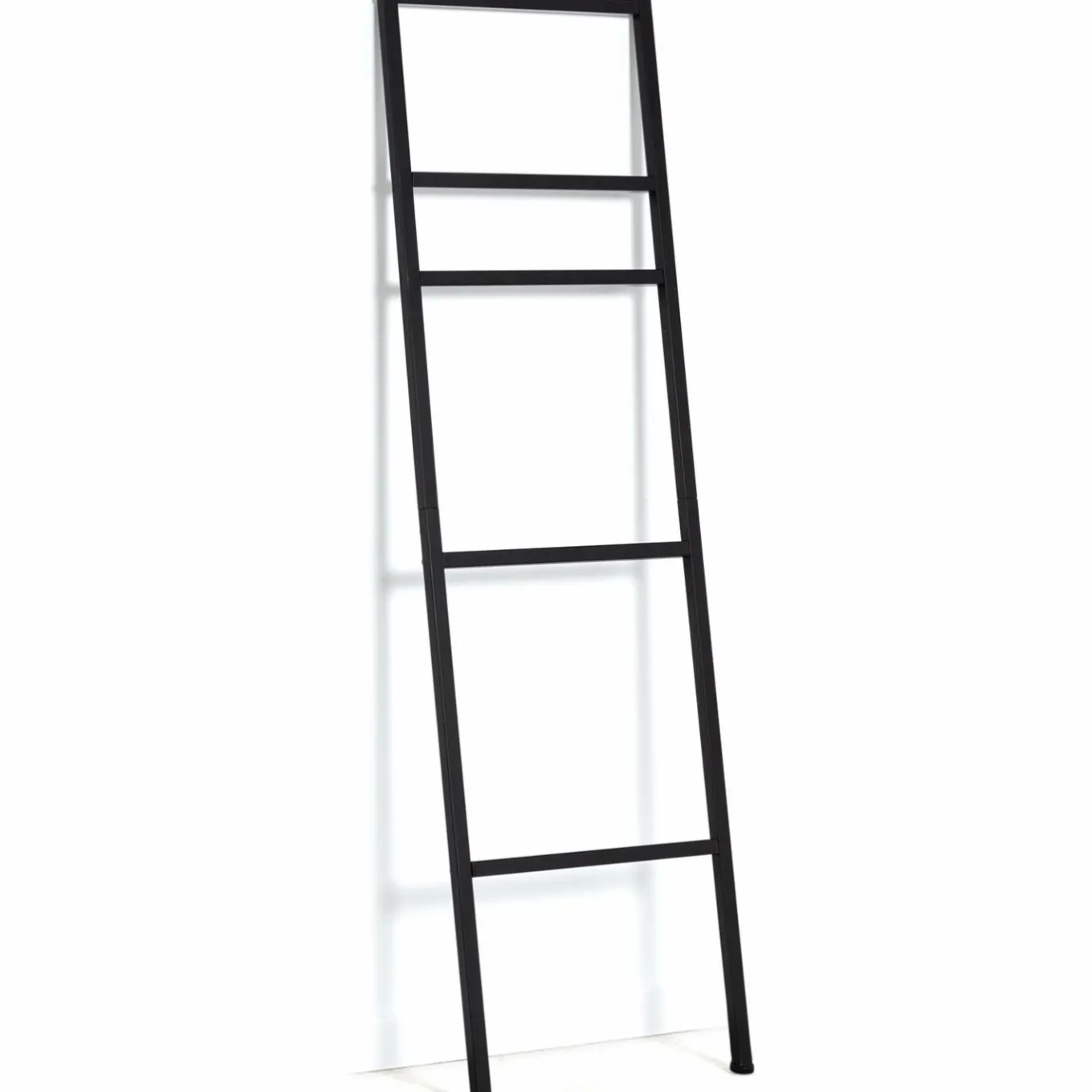 IDMarket Porte-serviettes échelle pour salle de bain en métal noir* Collection Industrielle|Accessoires Salle De Bain