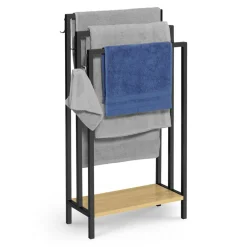 IDMarket Porte-serviettes design industriel avec une étagère* Accessoires Salle De Bain|Collection Industrielle