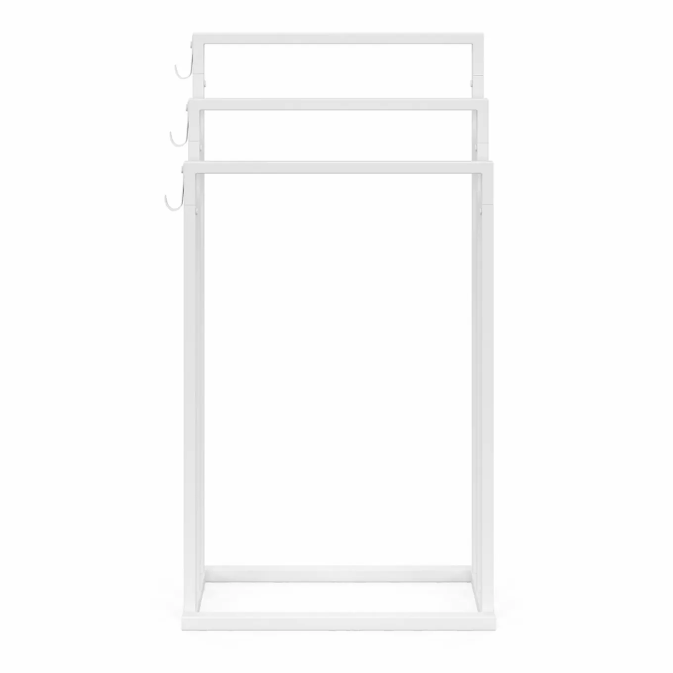 IDMarket Porte-serviettes industriel métal blanc 3 niveaux* Accessoires Salle De Bain|Collection Industrielle