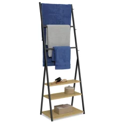 IDMarket Porte-serviettes industriel 3 niveaux* Accessoires Salle De Bain|Collection Industrielle