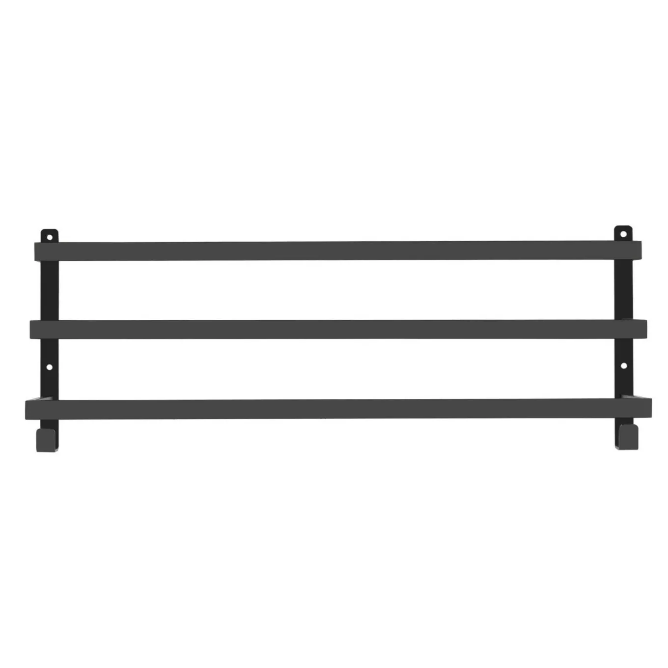 IDMarket Porte-serviettes industriel mural en métal noir* Accessoires Salle De Bain|Collection Industrielle