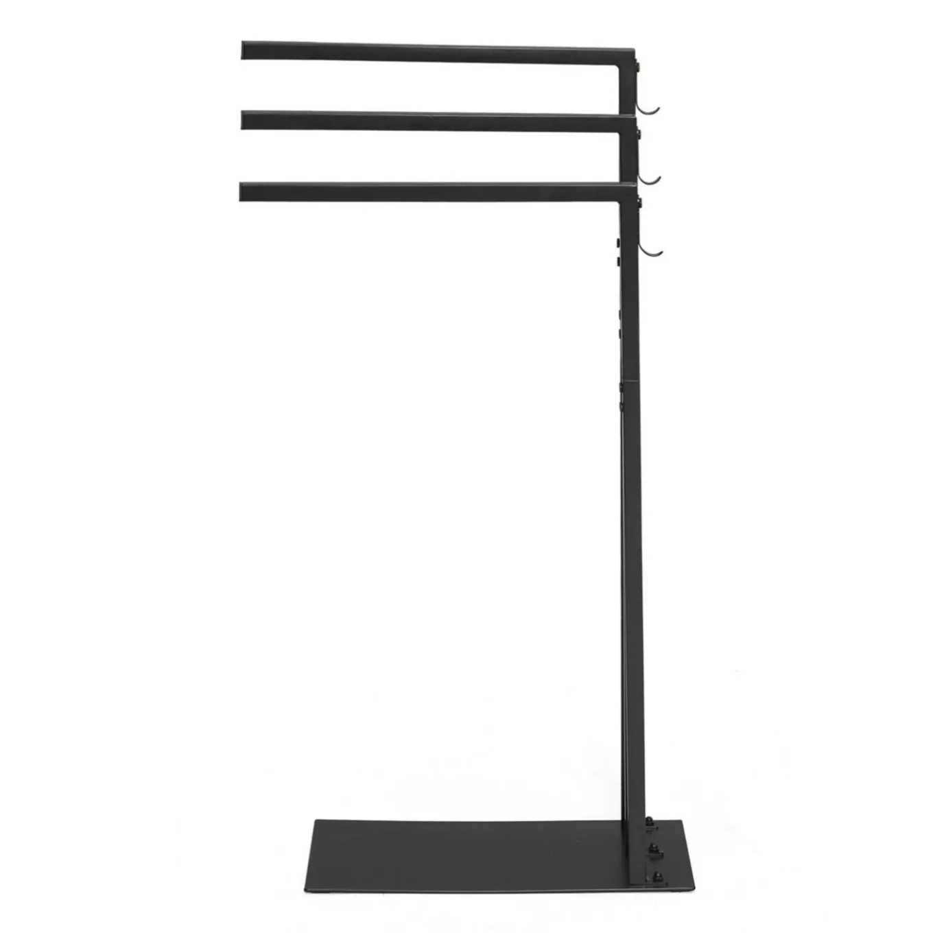 IDMarket Porte-serviettes sur pied métal noir* Accessoires Salle De Bain|Collection Industrielle