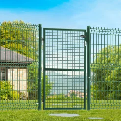 IDMarket Portillon vert jardin en acier 105 x 150 cm* Accessoires Animaux|Portail Et Portillon