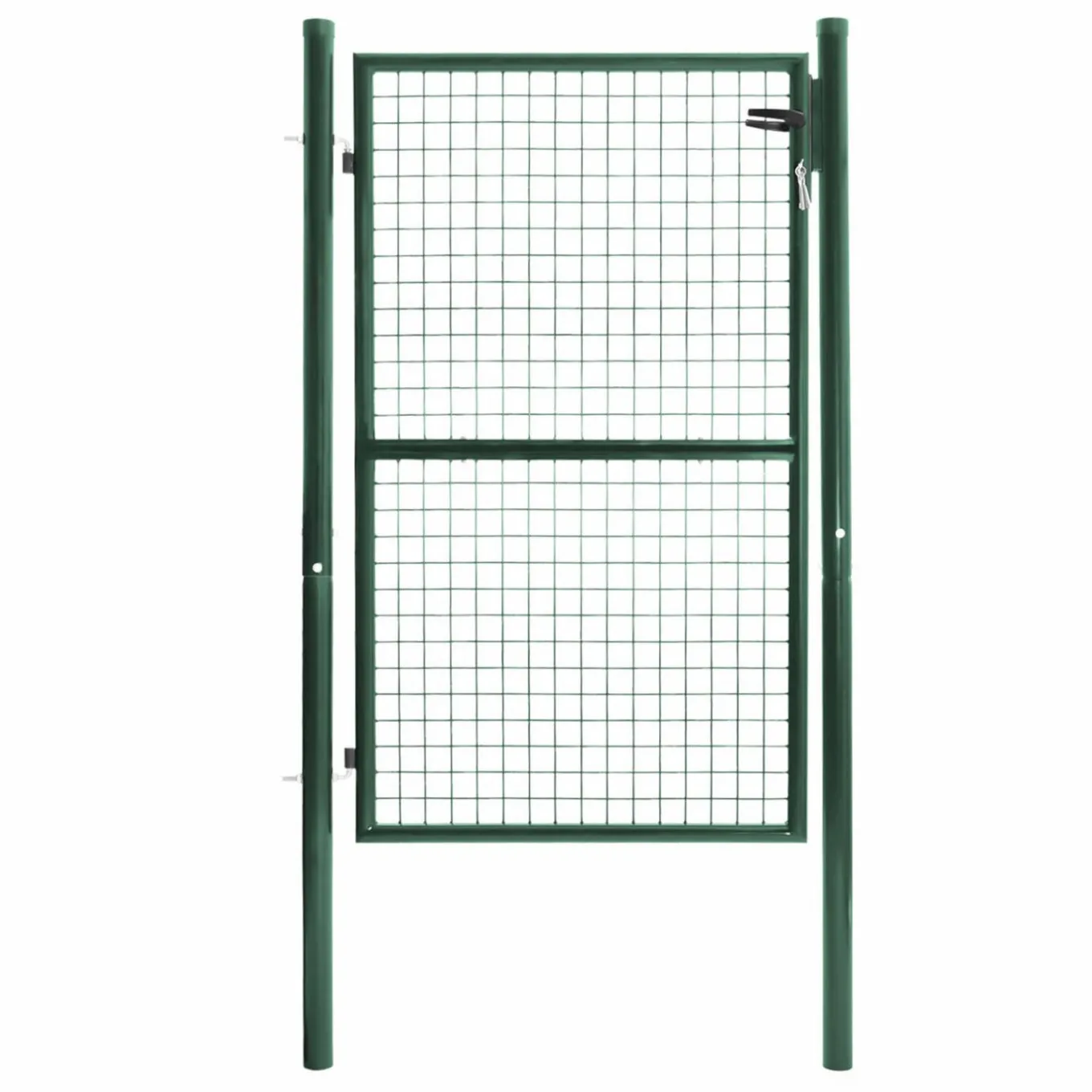 IDMarket Portillon vert jardin en acier 105 x 150 cm* Accessoires Animaux|Portail Et Portillon
