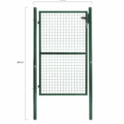 IDMarket Portillon vert jardin en acier 105 x 150 cm* Accessoires Animaux|Portail Et Portillon