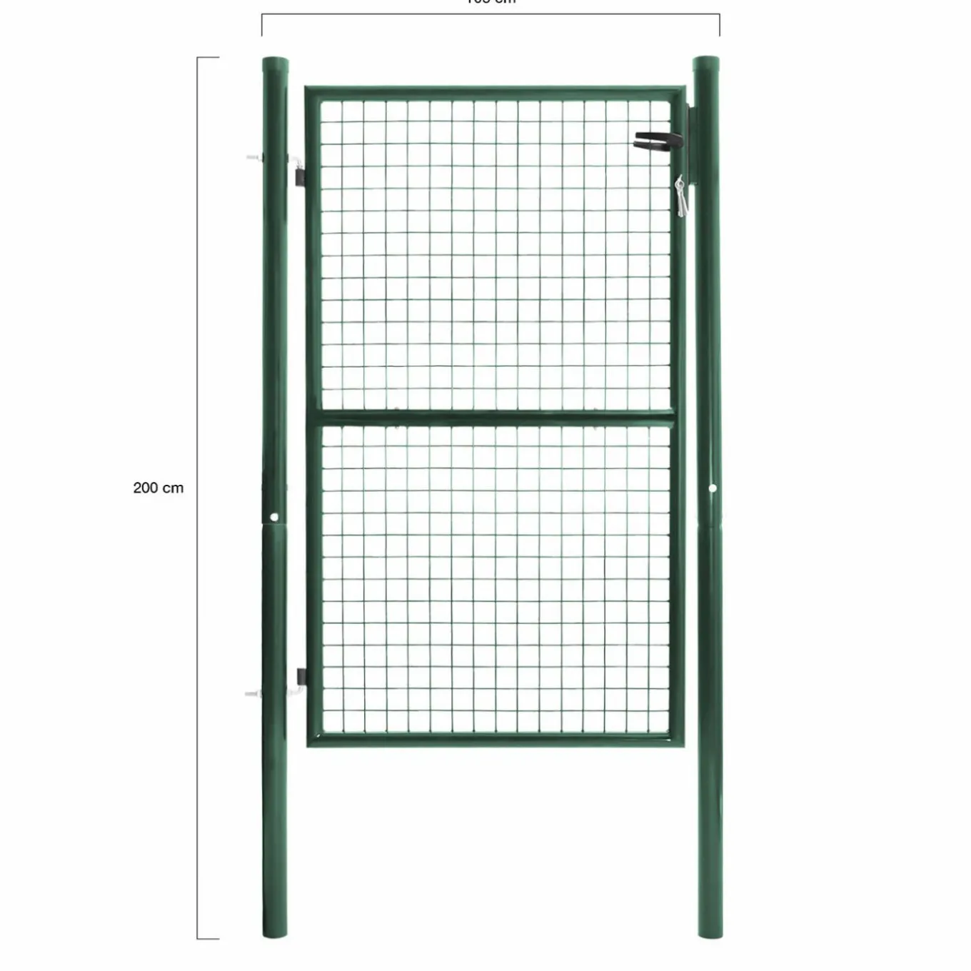 IDMarket Portillon vert jardin en acier 105 x 150 cm* Accessoires Animaux|Portail Et Portillon