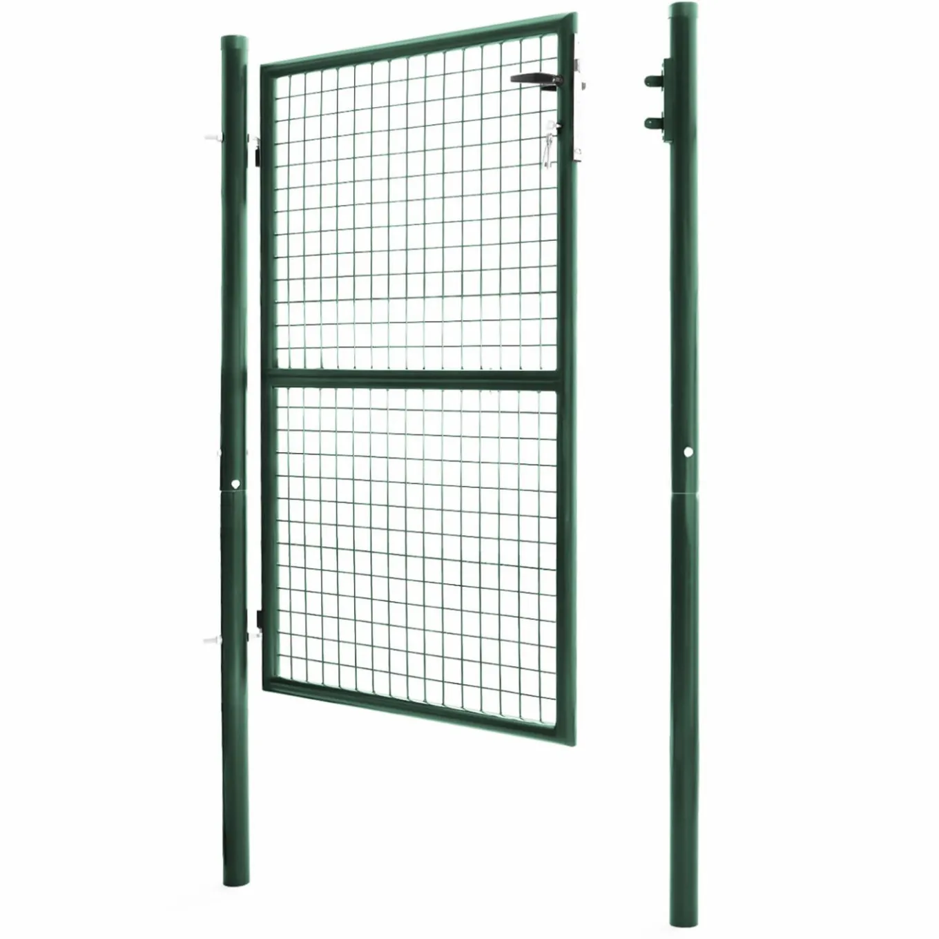 IDMarket Portillon vert jardin en acier 105 x 125 cm* Accessoires Animaux|Portail Et Portillon