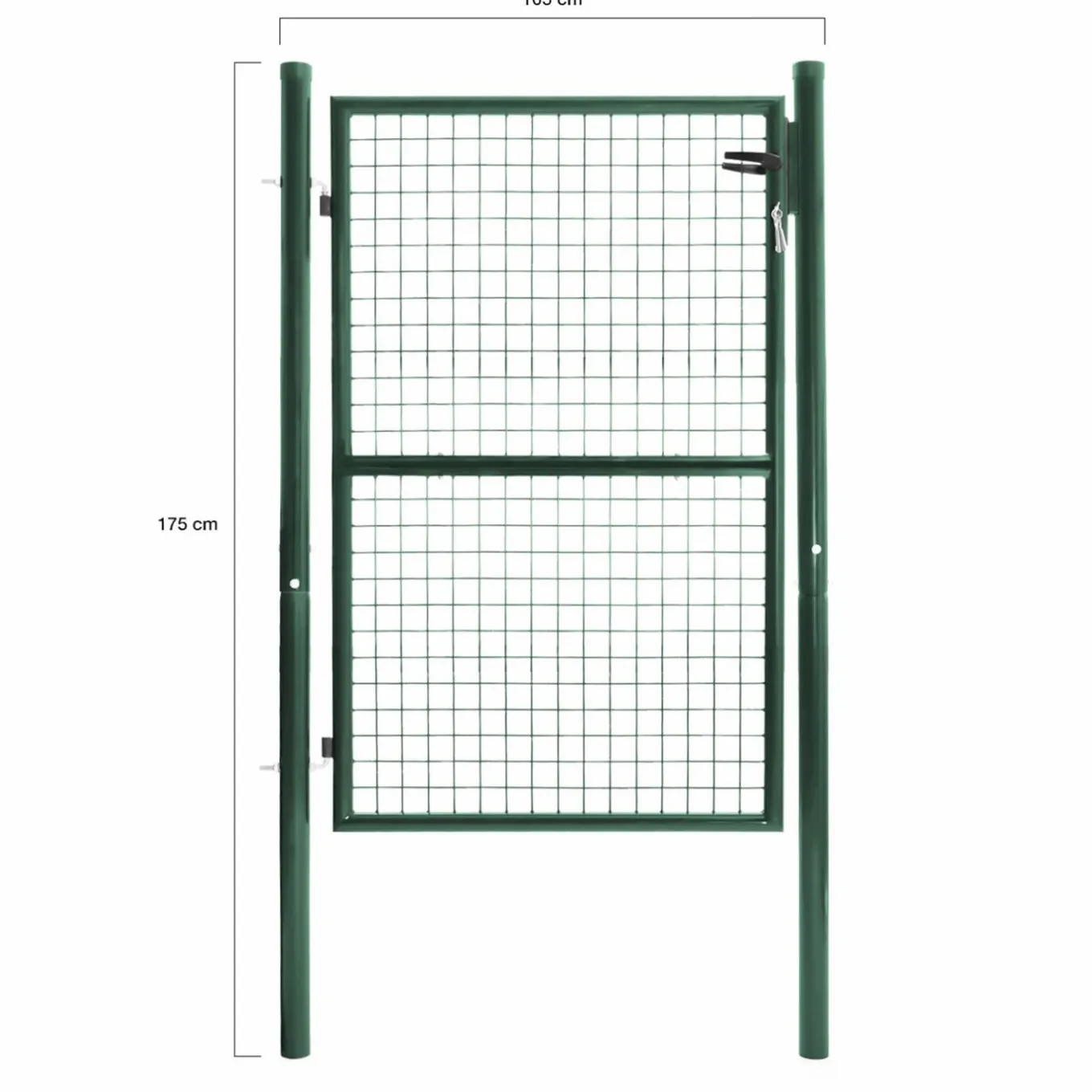 IDMarket Portillon vert jardin en acier 105 x 125 cm* Accessoires Animaux|Portail Et Portillon