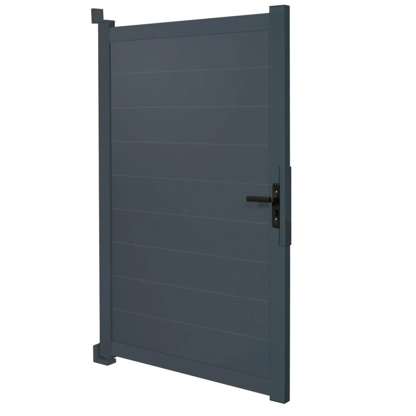 IDMarket Portillon 100x160 cm en aluminium gris anthracite* Portail Et Portillon