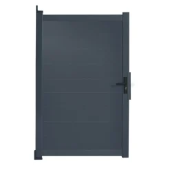 IDMarket Portillon 100x160 cm en aluminium gris anthracite* Portail Et Portillon