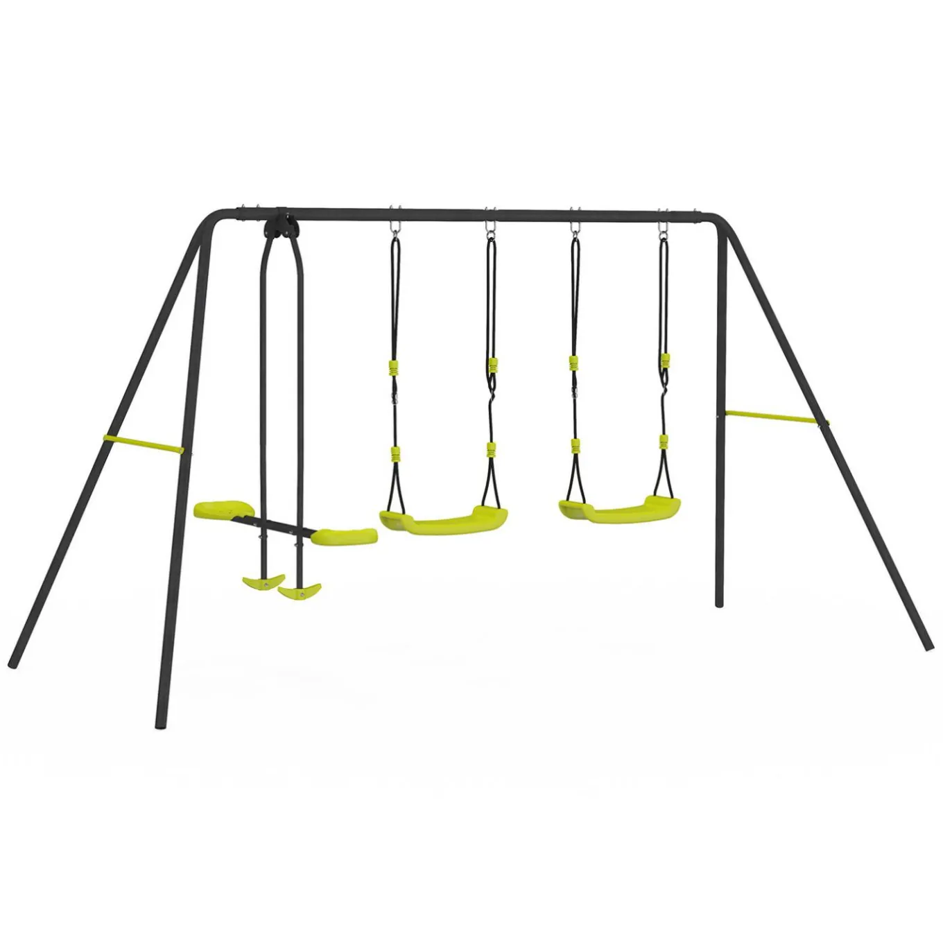 IDMarket Portique balançoire 3 agrès pour jardin extérieur*Enfant Jeux Enfant|Loisirs Et Jeux D'Exterieur