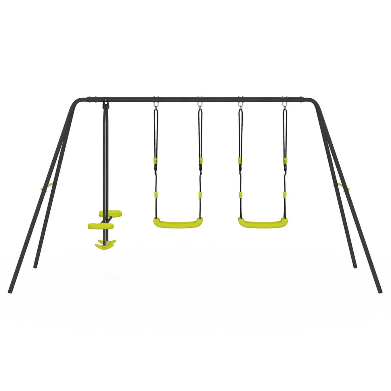 IDMarket Portique balançoire 3 agrès pour jardin extérieur*Enfant Jeux Enfant|Loisirs Et Jeux D'Exterieur