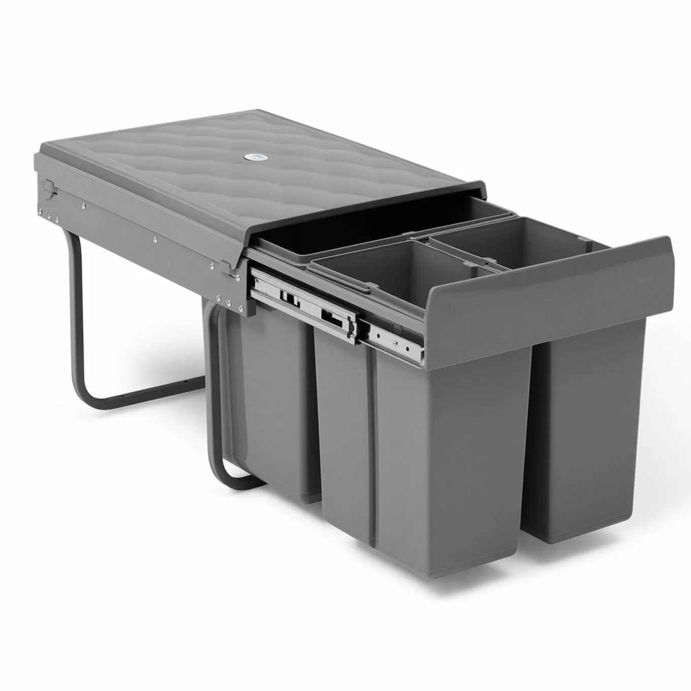 IDMarket Poubelle tri sélectif 3 compartiments encastrable amoviles 1x15L + 2x8L* Cuisines Aménagées|Dessertes Et Éléments De Cuisine