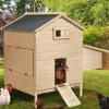 IDMarket Poulailler 4 à 6 poules en bois avec pondoir* Poulaillers