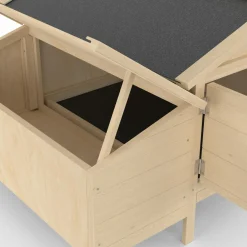 IDMarket Poulailler en bois 5 poules avec pondoir sur pilotis XXL* Poulaillers