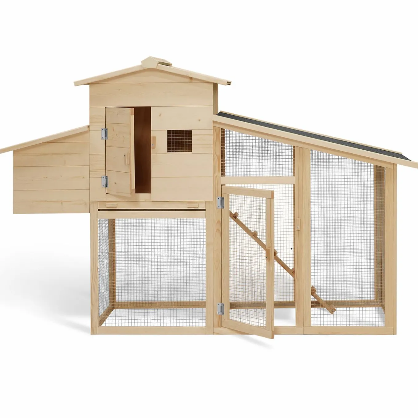 IDMarket Poulailler en bois avec pondoir* Poulaillers