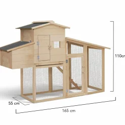 IDMarket Poulailler en bois avec pondoir* Poulaillers