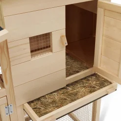 IDMarket Poulailler en bois avec pondoir* Poulaillers