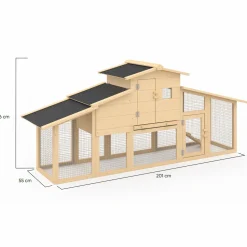 IDMarket Poulailler XXL en bois avec pondoir* Poulaillers|Accessoires Animaux