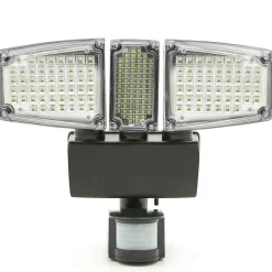 IDMarket Projecteur LED solaire 3 spots 178 LED avec détecteur de mouvement* Projecteurs Et Appliques