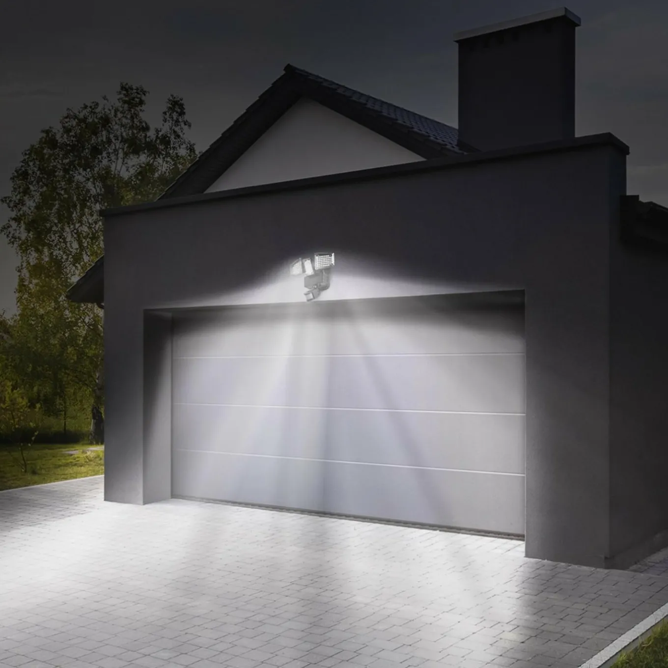 IDMarket Projecteur LED solaire 3 spots 178 LED avec détecteur de mouvement* Projecteurs Et Appliques