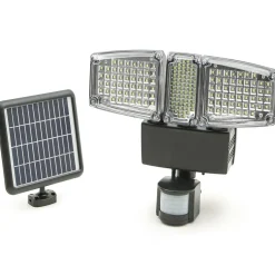 IDMarket Projecteur LED solaire 3 spots 178 LED avec détecteur de mouvement* Projecteurs Et Appliques