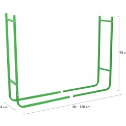 IDMarket Range bûches extérieur* Stockage Du Bois