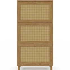 IDMarket Rangement à chaussures vintage effet cannage* Collection Cannage|Collection Vintage