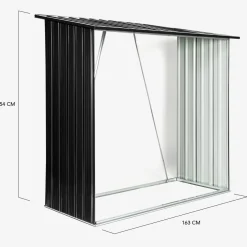 IDMarket Rangement extérieur en acier pour bois de chauffage* Abris De Jardin|Stockage Du Bois
