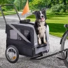 IDMarket Remorque à vélo pour chien avec réflecteurs* Accessoires Animaux|Niches Et Chenils