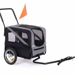 IDMarket Remorque à vélo pour chien avec réflecteurs* Accessoires Animaux|Niches Et Chenils