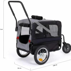 IDMarket Remorque à vélo pour chien avec réflecteurs* Accessoires Animaux|Niches Et Chenils