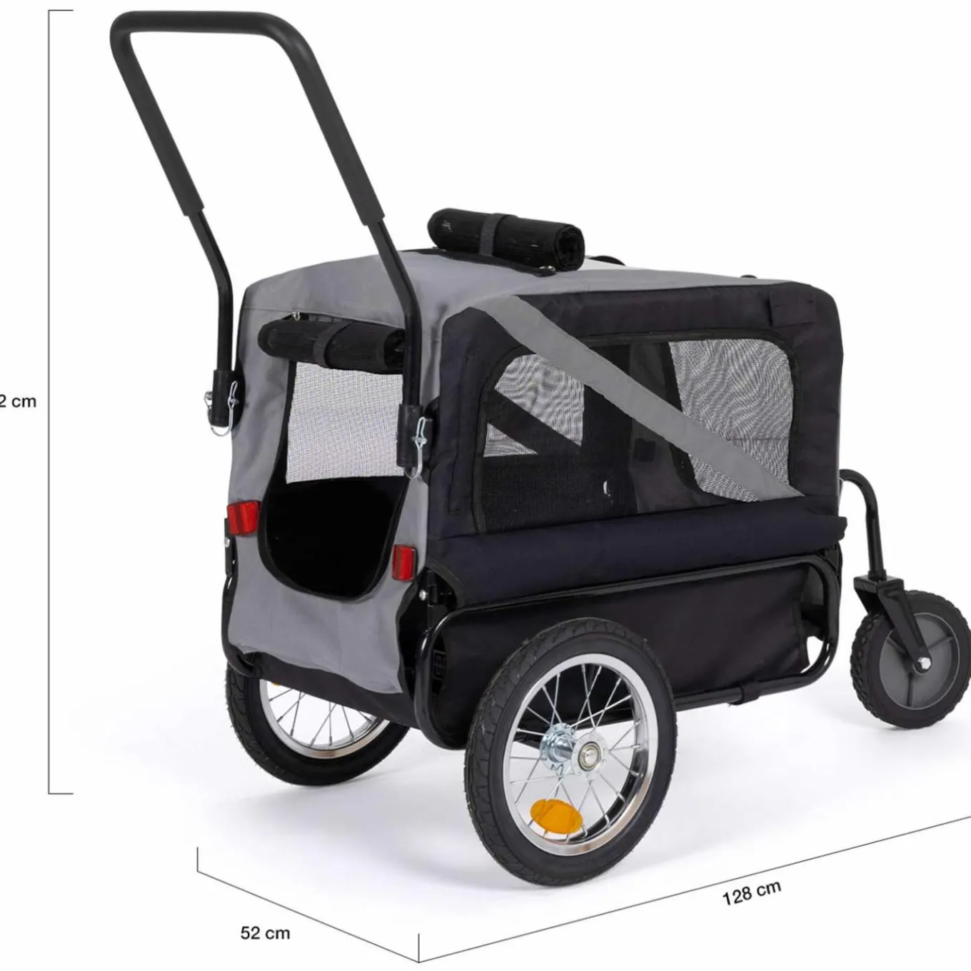 IDMarket Remorque à vélo pour chien avec réflecteurs* Accessoires Animaux|Niches Et Chenils