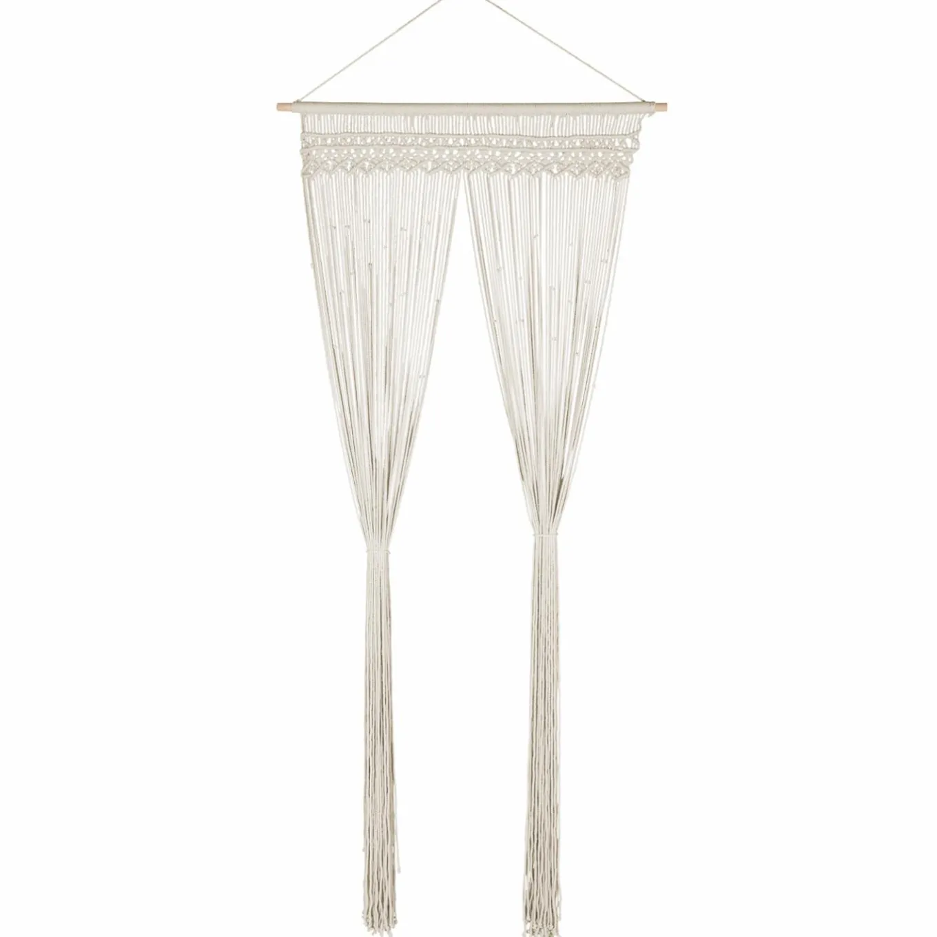 IDMarket Rideau bohème beige en macramé* Décoration Et Accessoires|Collection Agencement Magasin