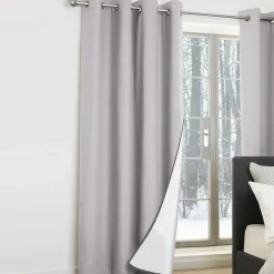 IDMarket Rideaux occultants thermiques gris clair* Accessoires Anti-Froid|Rideaux