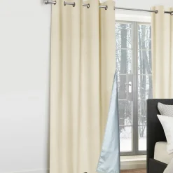 IDMarket Rideaux occultants thermiques beige* Accessoires Anti-Froid|Rideaux