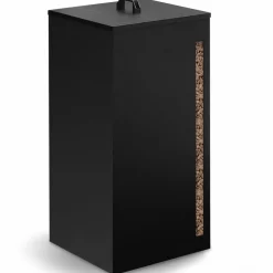 IDMarket Réservoir à granulés / pellets 4 roulettes avec tamis 30kg noir* Accessoires Cheminée