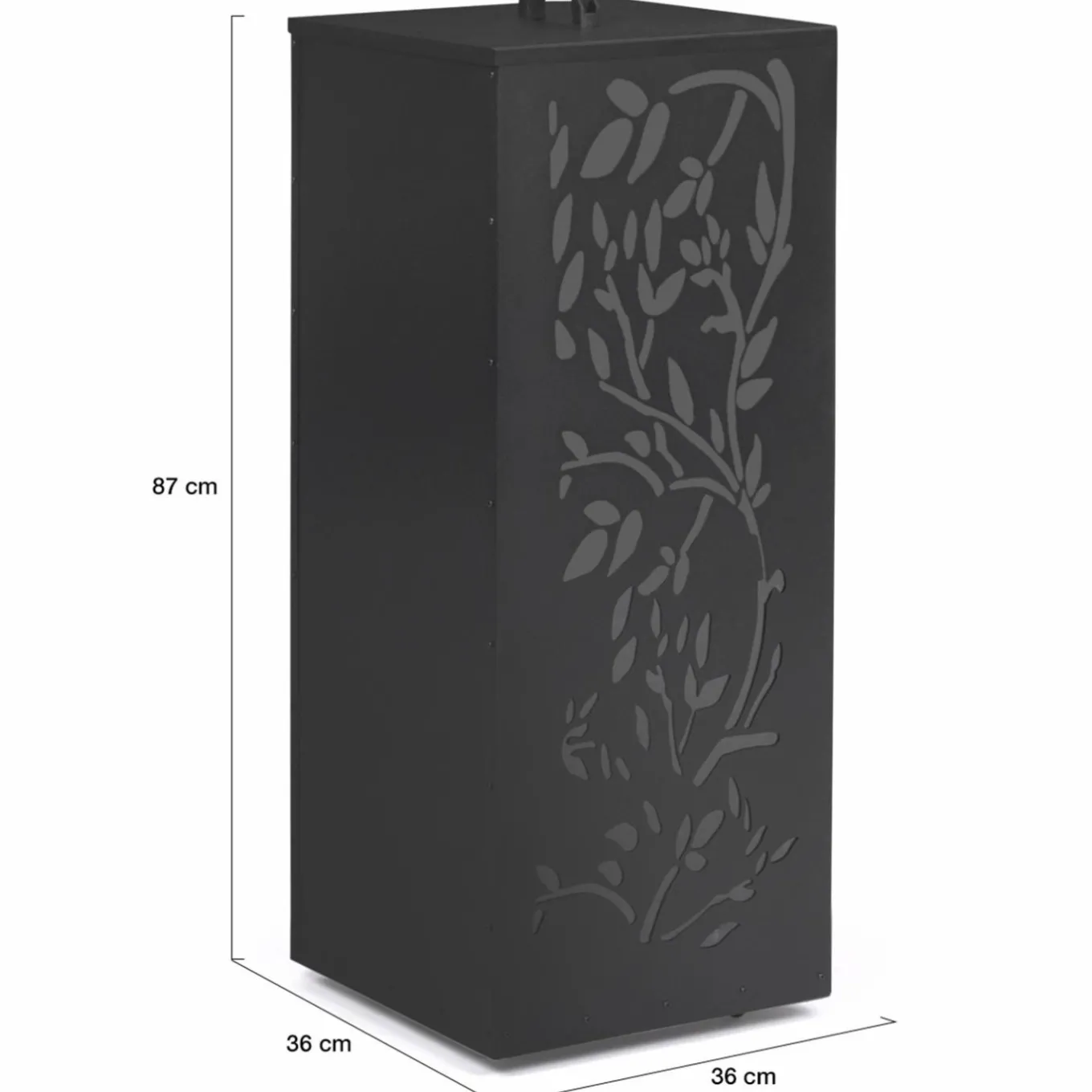 IDMarket Réservoir à granulés / pellets 4 roues avec tamis 55kg noir* Accessoires Cheminée