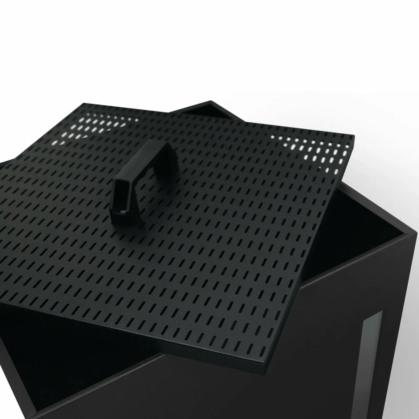 IDMarket Réservoir à granulés - rangement à pellets 55 kg noir 36 x 36 x 87 cm* Accessoires Cheminée