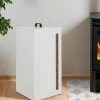 IDMarket Réservoir à granulés - rangement à pellets 45 kg blanc 36 x 36 x 76 cm* Accessoires Cheminée