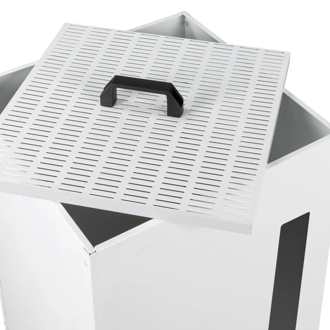 IDMarket Réservoir à granulés - rangement à pellets 45 kg blanc 36 x 36 x 76 cm* Accessoires Cheminée