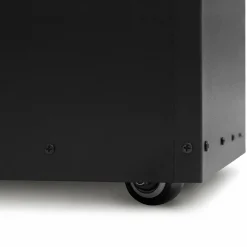 IDMarket Réservoir à granulés - rangement à pellets 45 kg noir motif floral 36 x 36 x 76 cm* Accessoires Cheminée