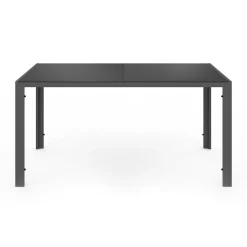 IDMarket Salon de jardin 6 personnes table 150 cm fauteuils cordage gris anthracite* Salons De Jardin