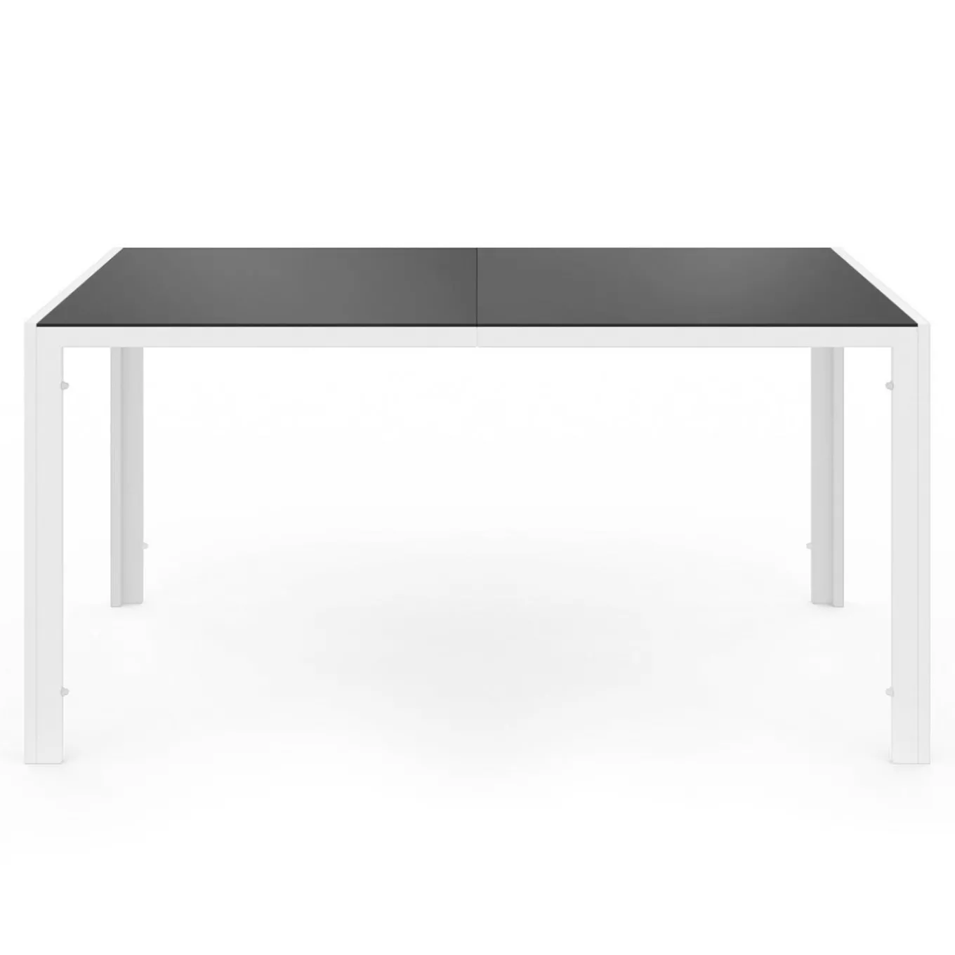 IDMarket Salon de jardin 6 places avec table en verre trempé et chaises empilables* Salons De Jardin