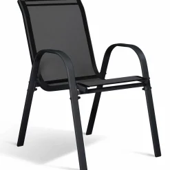 IDMarket Salon de jardin avec table bois et noir + 8 chaises* Salons De Jardin