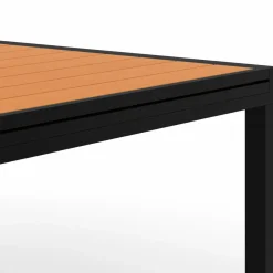 IDMarket Salon de jardin avec table bois et noir + 8 chaises* Salons De Jardin